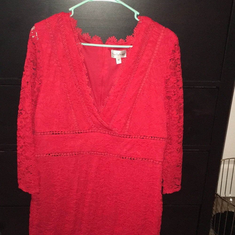 Red Form Fitting Dress